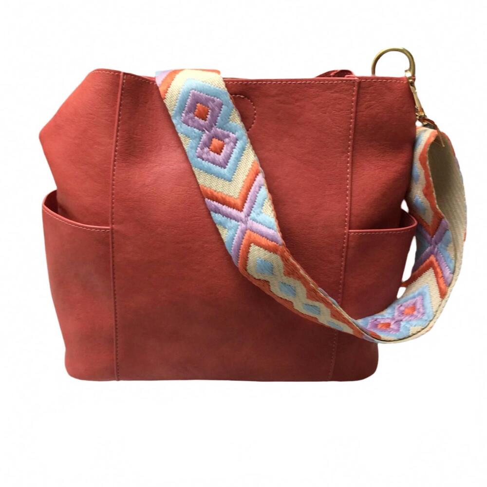 NEW JOY SUSAN kayleigh side pocket bag in melon